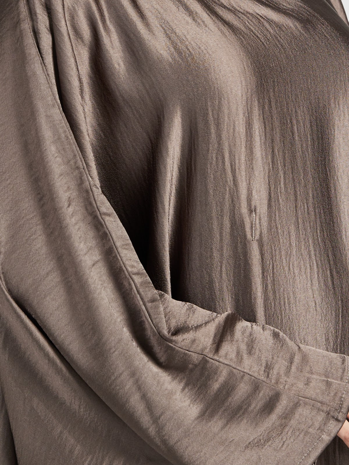 Bronze Metallic Sheen Oversized Kaftan Abaya