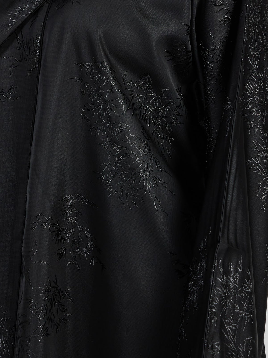 Midnight Black Tonal Floral Jacquard Abaya - Elegant Daily Wear
