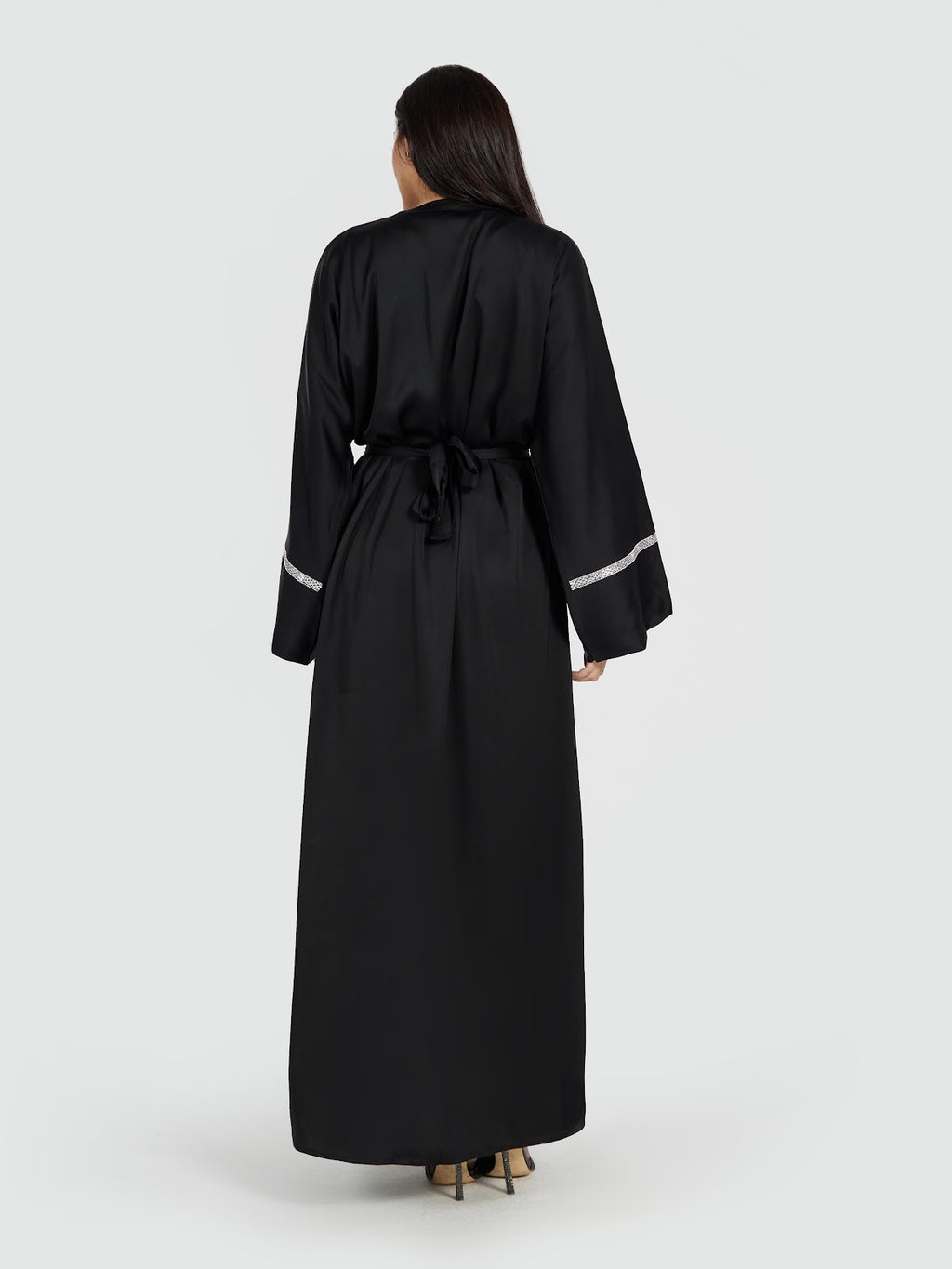 Black Crystal-Border Luxury Abaya Set