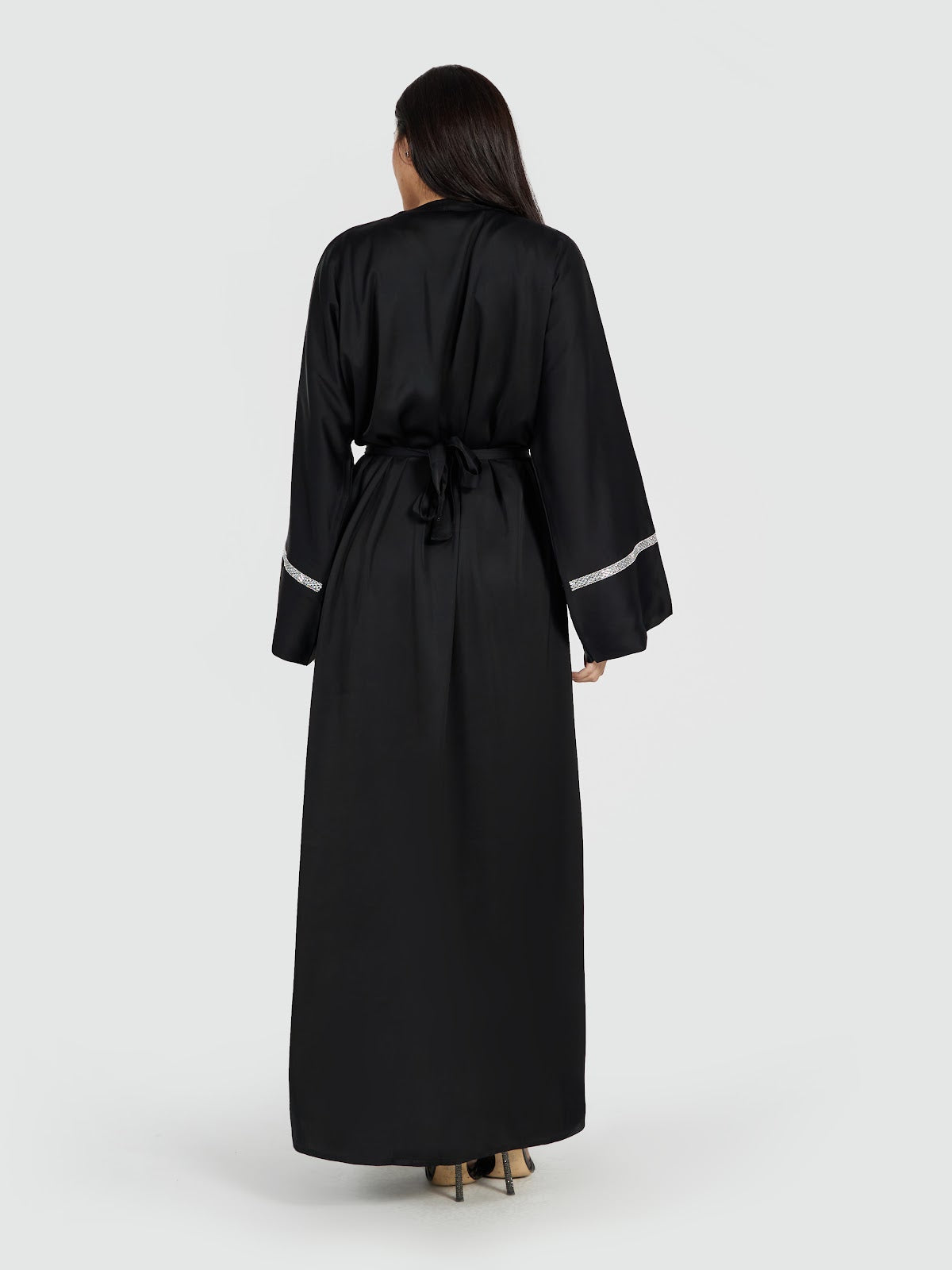 Black Crystal-Border Luxury Abaya Set