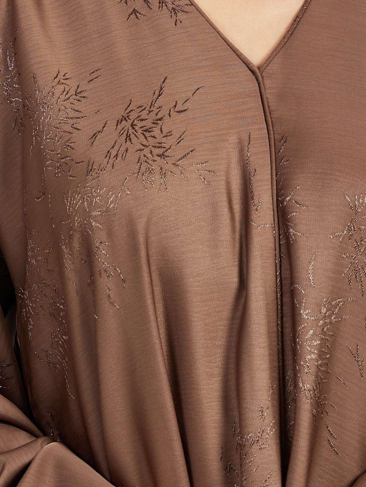 Textured Chocolate Brown Modest Kaftan Abaya
