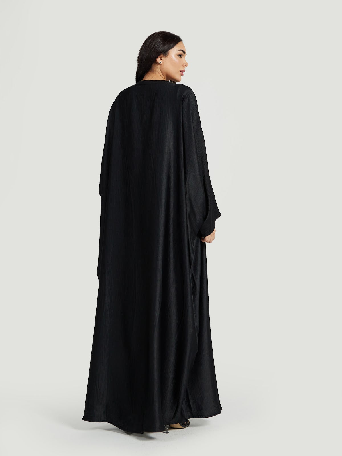 Classic Textured Black Butterfly Abaya