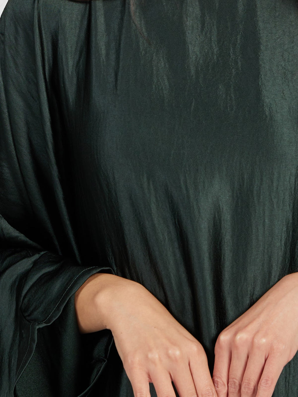 Emerald Green Forest Satin Kaftan