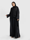Classic Textured Black Butterfly Abaya