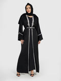 Black Crystal-Border Luxury Abaya Set